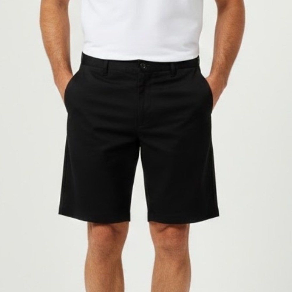 Chaps Golf Shorts Mens 36 Black‎ Performance Flat Front Gorpcore Tennis Active